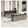 Image de Salon de jardin modulable resine tressee gris 9 pieces 62 x 62 x 69 cm 8 personnes