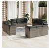 Image de Salon de jardin modulable resine tressee gris 12 pieces 12 personnes