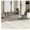 Image de Salon de jardin modulable resine tressee 5 personnes beige 62 x 62 x 69 cm 5 pieces