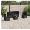 Image de Salon de jardin modulable resine tressee 6 pieces noir 62 x 62 x 69 cm 5 personnes