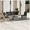 Image de Salon de Jardin avec Coussins 6 pcs, Canapés avec Pieds Réglables, Ensemble de Meubles d'Extérieur Patio Terrasse, 3217362