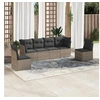 Image de Salon de jardin modulable gris 6 personnes 6 pieces 62 x 62 x 69 cm resine tressee