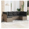Image de Salon de jardin modulable resine tressee 6 pieces gris 62 x 62 x 69 cm 6 personnes
