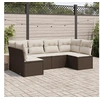 Image de Salon de Jardin avec Coussins 6 pcs, Canapés avec Pieds Réglables, Ensemble de Meubles d'Extérieur Patio Terrasse, 3217393