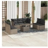 Image de Salon de jardin modulable GENERIQUE 7 personnes 8 pieces gris 62 x 62 x 69 cm resine tressee
