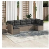 Image de Salon de jardin modulable resine tressee 7 pieces 7 personnes 62 x 62 x 69 cm gris