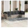 Image de Salon de Jardin avec Coussins 7 pcs, Canapés avec Pieds Réglables, Ensemble de Meubles d'Extérieur Patio Terrasse, 3217432