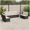 Image de Salon de jardin modulable resine tressee noir 8 pieces 62.0 x 62 x 69 8 personnes
