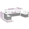 Image de Salon de jardin modulable resine tressee 8 personnes 8 pieces 62 x 62 x 69 cm beige