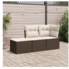 Image de Salon de jardin modulable resine tressee marron 3 pieces 62.0 x 62 x 69 3 personnes