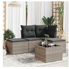 Image de Salon de Jardin avec Coussins 5 pcs, Canapés de Patio, Ensemble de Meubles, Mobilier de Terrasse Extérieur, Gris 3217492