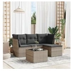 Image de Salon de jardin modulable resine tressee 5 pieces gris 62 x 62 x 69 cm 4 personnes