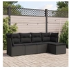 Image de Salon de jardin modulable resine tressee noir 5 pieces 62 x 62 x 69 cm 5 personnes