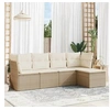 Image de Salon de jardin modulable resine tressee 5 pieces beige 62 x 62 x 69 cm 5 personnes