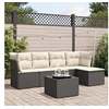 Image de Salon de jardin modulable resine tressee 5 personnes noir 62 x 62 x 69 cm 6 pieces