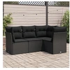 Image de Salon de jardin modulable GENERIQUE noir 4 personnes resine tressee 62 x 62 x 69 cm 4 pieces