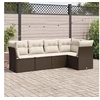 Image de Salon de jardin modulable - Lot de 5 pieces - Resine tressee marron - 5 personnes