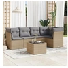 Image de Salon de jardin modulable rotin 6 pieces beige 62 x 62 x 69 cm