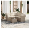 Image de Salon de jardin modulable resine tressee 5 personnes 6 pieces 62 x 62 x 69 cm beige
