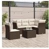 Image de Salon de jardin modulable rotin marron 6 pieces