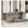 Image de Salon de jardin modulable GENERIQUE beige 6 personnes resine tressee 55 x 62 x 69 cm 7 pieces