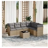 Image de Salon de jardin modulable beige resine tressee 7 pieces 55 x 62 x 69 cm