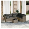 Image de Salon de Jardin avec Coussins 7 pcs, Canapés de Terrasse, Ensemble de Meubles de Patio, Mobilier d'Extérieur, Gris 3217690