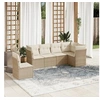 Image de Salon de Jardin avec Coussins 6 pcs, Canapés de Terrasse, Ensemble de Meubles de Patio, Mobilier d'Extérieur, Beige 3217698