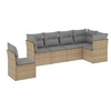 Image de Salon de jardin modulable beige resine tressee 6 pieces 55.0 x 62 x 69 cm 6 personnes