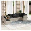 Image de Salon de Jardin avec Coussins 6 pcs, Canapés de Terrasse, Ensemble de Meubles de Patio, Mobilier d'Extérieur, Gris 3217702