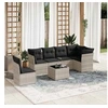 Image de Salon de Jardin avec Coussins 7 pcs, Canapés de Terrasse, Ensemble de Meubles de Patio, Mobilier d'Extérieur, Gris 3217712