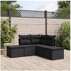 Image de Salon de jardin modulable resine tressee noir 5 personnes 55 x 62 x 69 cm 5 pieces