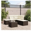 Image de Salon de jardin modulable vidaxl 5 personnes resine tressee 6 pieces 55 x 62 x 69 cm marron
