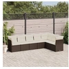 Image de Salon de jardin modulable resine tressee 7 pieces marron 55 x 62 x 69 cm 7 personnes