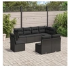 Image de Salon de jardin modulable noir resine tressee 8 pieces 55 x 62 x 69 cm 8 personnes