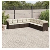 Image de Salon de Jardin avec Coussins 9 pcs, Canapés de Terrasse, Ensemble de Meubles de Patio, Mobilier d'Extérieur, Marron 3217783