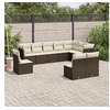 Image de Salon de Jardin avec Coussins 10 pcs, Canapés de Terrasse, Ensemble de Meubles de Patio, Mobilier d'Extérieur, Marron 3217803
