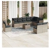 Image de Salon de Jardin avec Coussins 11 pcs, Canapés avec Pieds Réglables, Ensemble de Meubles d'Extérieur Patio Terrasse, 3217812