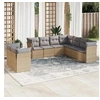 Image de Salon de jardin modulable - 9 pièces - Résine tressée - 9 personnes - Beige