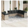 Image de Salon de Jardin avec Coussins 9 pcs, Canapés avec Pieds Réglables, Ensemble de Meubles d'Extérieur Patio Terrasse, 3217842