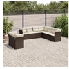 Image de Salon de Jardin avec Coussins 9 pcs, Canapés de Terrasse, Ensemble de Meubles de Patio, Mobilier d'Extérieur, Marron 3217843