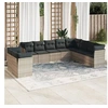 Image de Salon de jardin modulable GENERIQUE gris resine tressee 10 pieces 55 x 62 x 69 cm