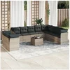 Image de Salon de Jardin avec Coussins 13 pcs, Canapés avec Pieds Réglables, Ensemble de Meubles d'Extérieur Patio Terrasse, 3250317