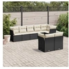 Image de Salon de Jardin avec Coussins 8 pcs, Canapés de Terrasse, Ensemble de Meubles de Patio, Mobilier d'Extérieur, Noir 3217906