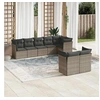 Image de Salon de jardin 8 pcs avec coussins gris résine tressée 3217910