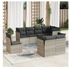 Image de Salon de Jardin avec Coussins 8 pcs, Canapés avec Pieds Réglables, Ensemble de Meubles d'Extérieur Patio Terrasse, 3217932