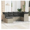 Image de Salon de Jardin avec Coussins 6 pcs, Canapés avec Pieds Réglables, Ensemble de Meubles d'Extérieur Patio Terrasse, 3217952