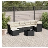 Image de Salon de jardin - - 8 pcs - Résine tressée - Coussins amovibles - Design modulaire