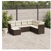 Image de Salon de jardin modulable - Lot de 7 pièces - Résine tressée - 7 personnes - Marron