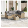 Image de Salon de jardin modulable 8 pieces beige resine tressee 55 x 62 x 69 cm